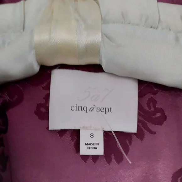 NWT...CINQ @ SEPT FAYE FLORAL BAROQUE SATIN JACQUARD 2 PIECE SUIT 8 - Picture 2 of 13